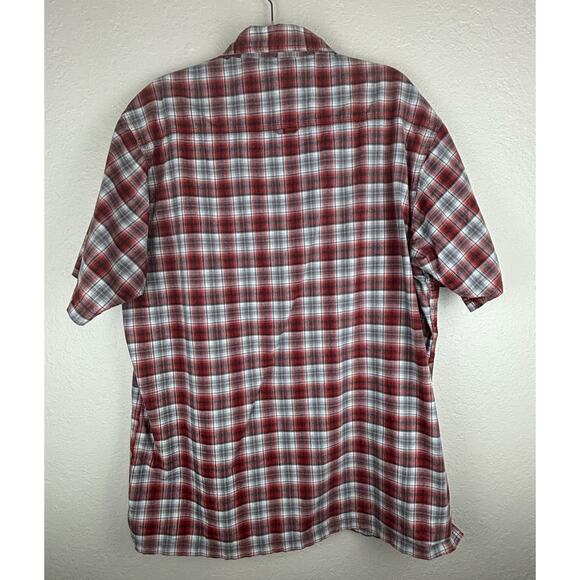 Red Head Brand Bass Pro Short Sleeve Red Plaid Button Down Shirt Size XL - Picture 2 of 10